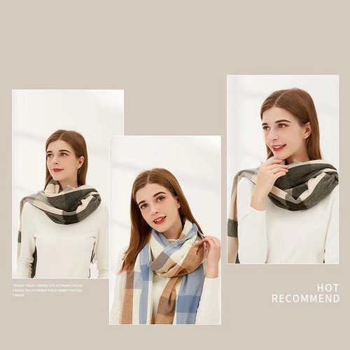 Bufanda A Cuadros De Moda Bufanda De Cachemira Otoño E Invie