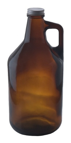 12 Botellones Growler Americano Ambar Cerveza C/tapa 1.9 Lt