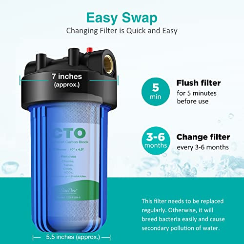 Carcasa De Filtro Simpure De 10 Pulgadas Con 10 X 4.5 Cto Ca