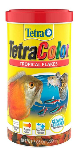 Tetra Color Escamas 200gr -alimento Que Realza El Color