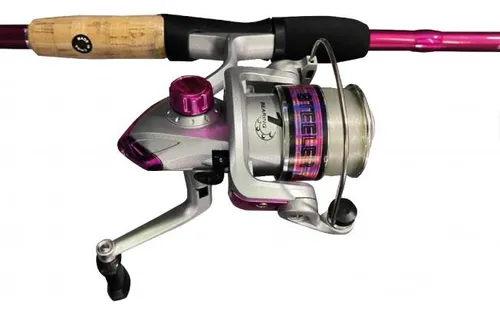 Combo Caña Reel Okuma Steeler Xp 1.65mts 2 Tramos 4-10gr