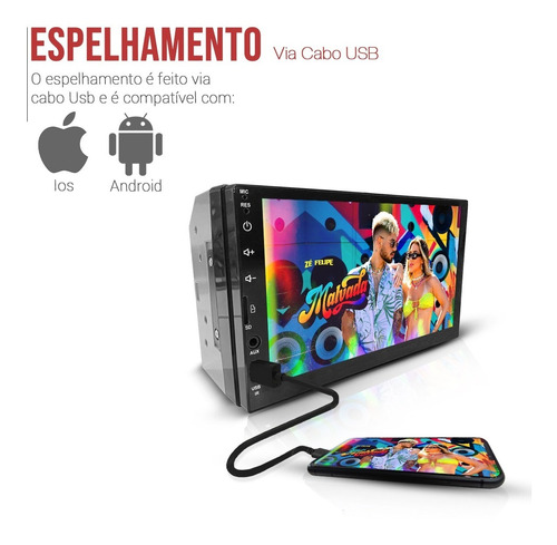 Kit Central Multimidia Mp5 / Mp8 Amarok + Moldura + Espelhamento Android E Ios