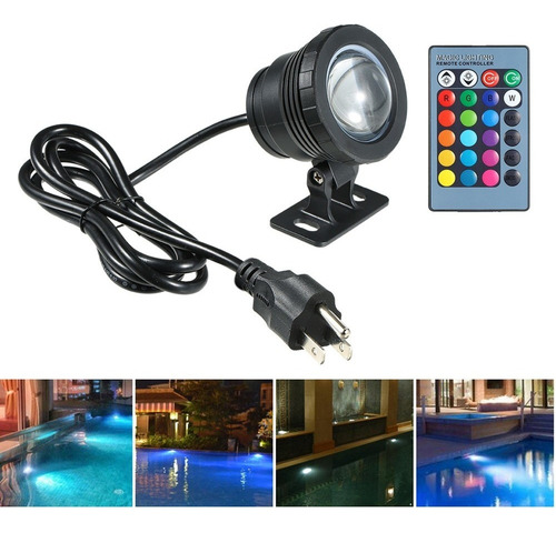 Luz Bajo El Agua Lámpara Sumergible Ac85-265v 20w Rgb Leds