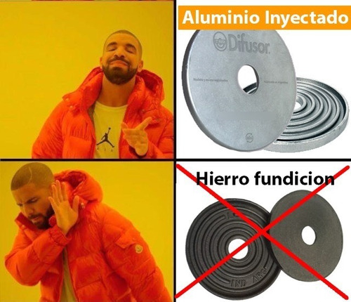 Imagen 6 de 10 de Caja X 8 Tnr Difusor 18cm Legitimos Aluminio Inyectado