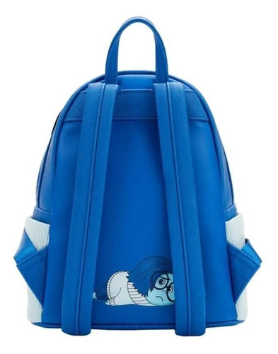 Mochila Pequeña Intensamente 2 Tristeza Genuina Loungefly Color Azul
