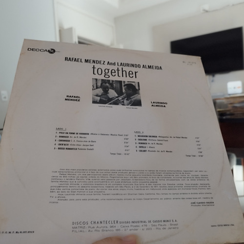 Lp - Rafael Mendez E Laurindo De Almeida -juntos Excel (Usado)