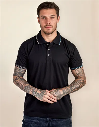 Camisa Masculina Polo Algodão Alta Qualidade Listra