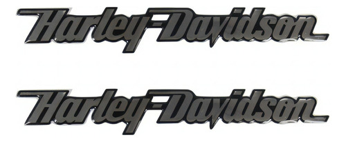 Par Adesivo Compatível Harley Davidson Resinado 20x3 Cm Rs17 Cor Harley Davidson Motor Clothes Resinado Cromado 20x3 Cm