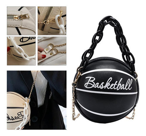 Mini Bolso De Hombro Con Negro Negro 17 Cm De Diámetro