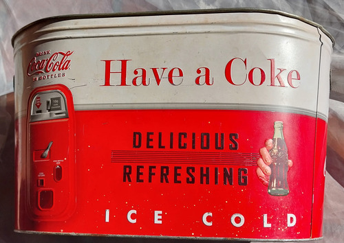 Hielera Frapera Vintage Coca Cola Valde Chapa Grande!! Blanco Coca-cola (Usado)