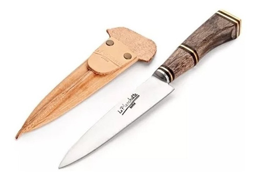 * Cuchillo La Planchetta Acero Inoxidable Madera Bronce