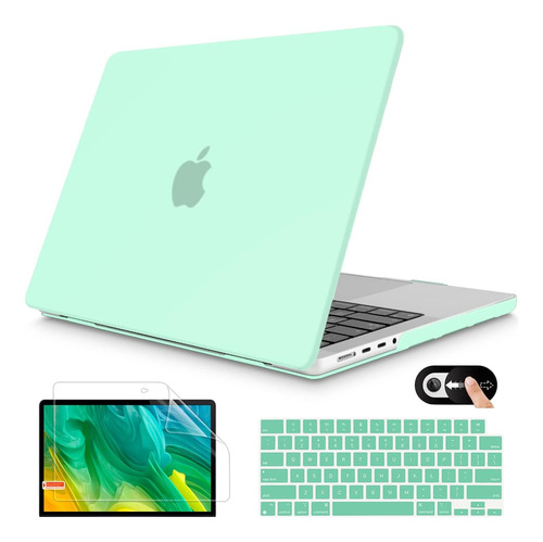 Funda Mektron Para Macbook Pro 14 M1 Pro/max +c/tec Green