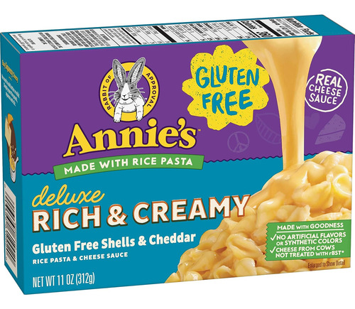 Macarrones Y Queso Orgánicos Annie's Sin Gluten, Salsa Chedd
