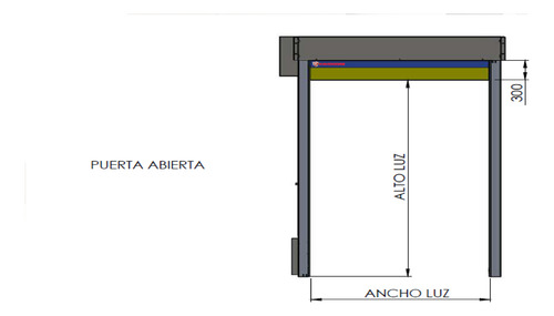 Puerta Para Cava Cuarto Rapida Enrollable Doble Lona