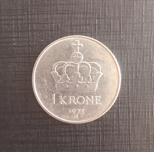 Noruega 1 Coroa Kroner Olav V 1975 M149