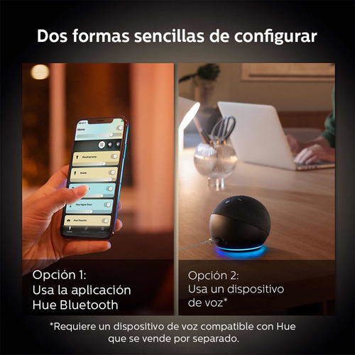 Imagen 6 de 10 de 2- Pack Philips Hue White E27 Blanco Cálido Zigbee Con Envío