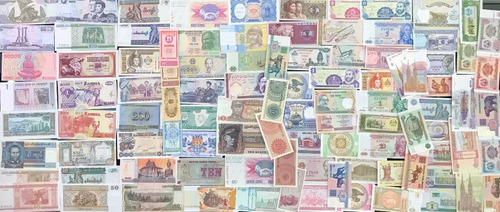 Colección 100 Billetes Mundiales, Todos Nuevos Sin Circular.
