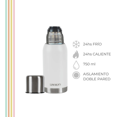 Termo Acero Inoxidable 750ml Lincoln´s - Dropper Uy