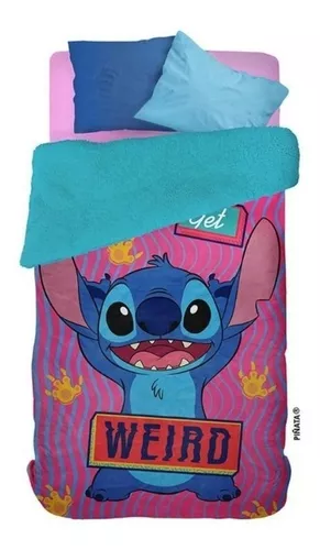 Cubrecama Infantil 1½ Plaza Stitch Reversible Disney Piñata