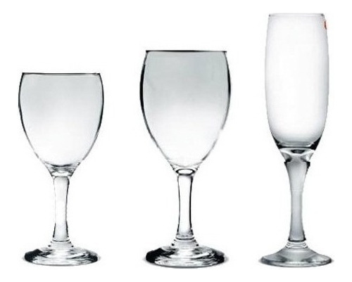 Set 36 Copas De Vidrio Windsor Cristar Agua Vino Champagne-