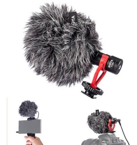 Imagem 1 de 6 de Microfone Externo P/ Câmera Gopro Dslr E Celulares Boya -mm1