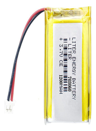 Bateria De Litio 703060 De 3,7v Y 1200mah Con Conector Jst