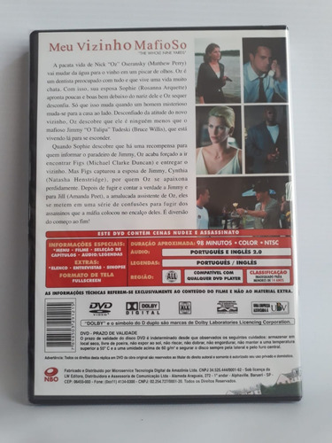 Dvd Meu Vizinho Mafioso (2000) - Bruce Willis - Novo Lacrado