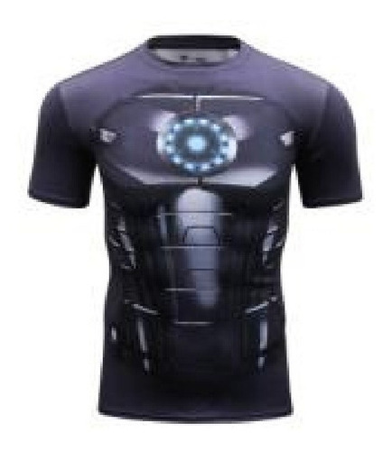 Camisa Tony Stark Iron Man Mcu Lycra Cody Lundi Compresion