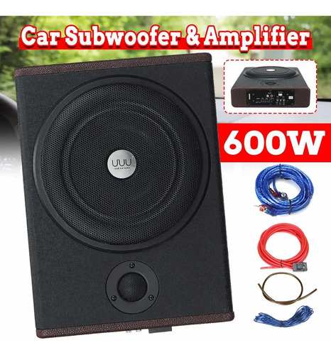 Bajo Plano Subwoofer 600w 10  Amplificada