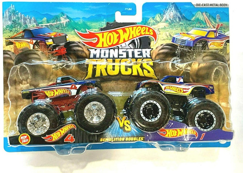 Hotwheels Monster Trucks 2 Camiones Racing 4 Vs Racing 1.