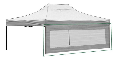 Pared Blanca/transparente Para Gazebo Kushiro Green Sport