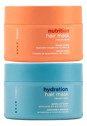 Máscaras De Tratamento Nutrição + Hidratação Stages - Braé
