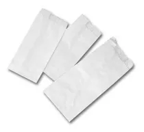 Comprar 1000 Bolsas Papel Estraza Blanco Con Fuelle No.2 10x24.5cm
