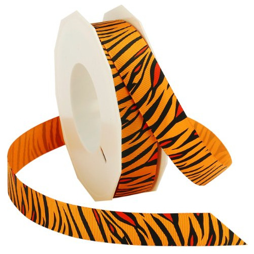 Cinta Morex Tiger Grosgrain Ribbon, Naranja