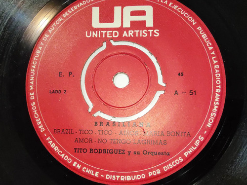 Vinilo Single De Tito Rodríguez Brasiliana(z162