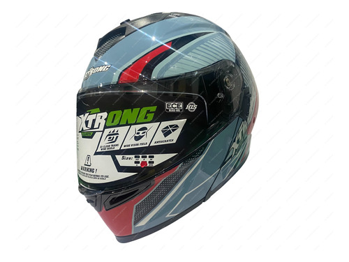 Casco Moto Touring Abatible Aventura Mate C/gafas Dot/ece22