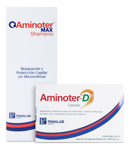 Aminoter Max Shampoo 300ml + Suplemento Anti Caida 30cap