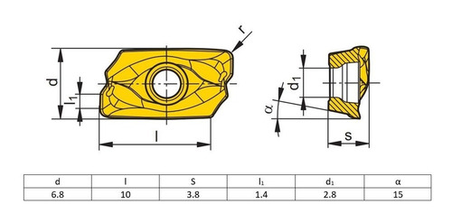 Inserto Carburo Osg Phoenix Royco Zdkt 11t3 - 7813032