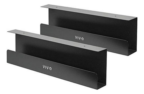 Organizadores De Cables Para Escritorio, 2 Pack, Negro