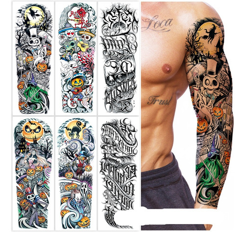 Pegatinas De Tatuaje For Brazo Completo, Pegatinas De