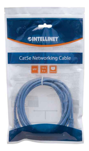 Cable De Red Utp Cat6 Intellinet 1 Metro Rj-45 Azul 342575