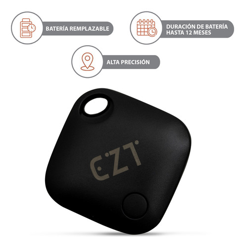 Localizador Ezt Gps Airtag Bluetooth Rastreador Apple Mfi Color Negro