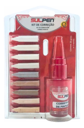 Kit De Giz + Verniz Reparos De Móveis Pisos Laminados Sulpen