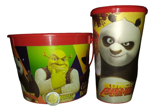 Combo Vaso Y Cubeta Dreamworks Promocional Cinemex