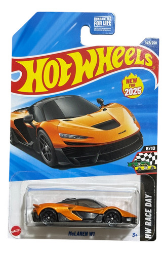 Hotwheels Mclaren W1 982a Naranja