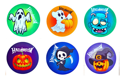 Etiquetas Autoadhesiva Stickers Halloween  Mix Hallowen