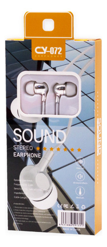 Fones De Ouvido Hifi Cy-072 - Earphones Branco