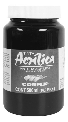 Tinta Corfix Preto pote - 500 ml
