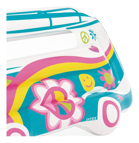 Colchoneta Inflable Intex Van Hippie 178 X 23 X 91 Cm 58728 Azul Claro