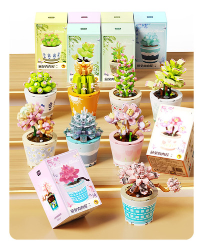 Ziyostar Mini Bloques 262pcs Planta Suculenta Bonsai Juego D